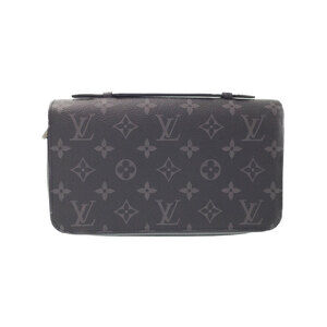 Louis Vuitton Monogram Eclipse Black Zippy Zip Around Long Wallet
